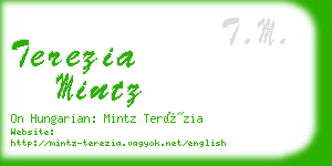 terezia mintz business card